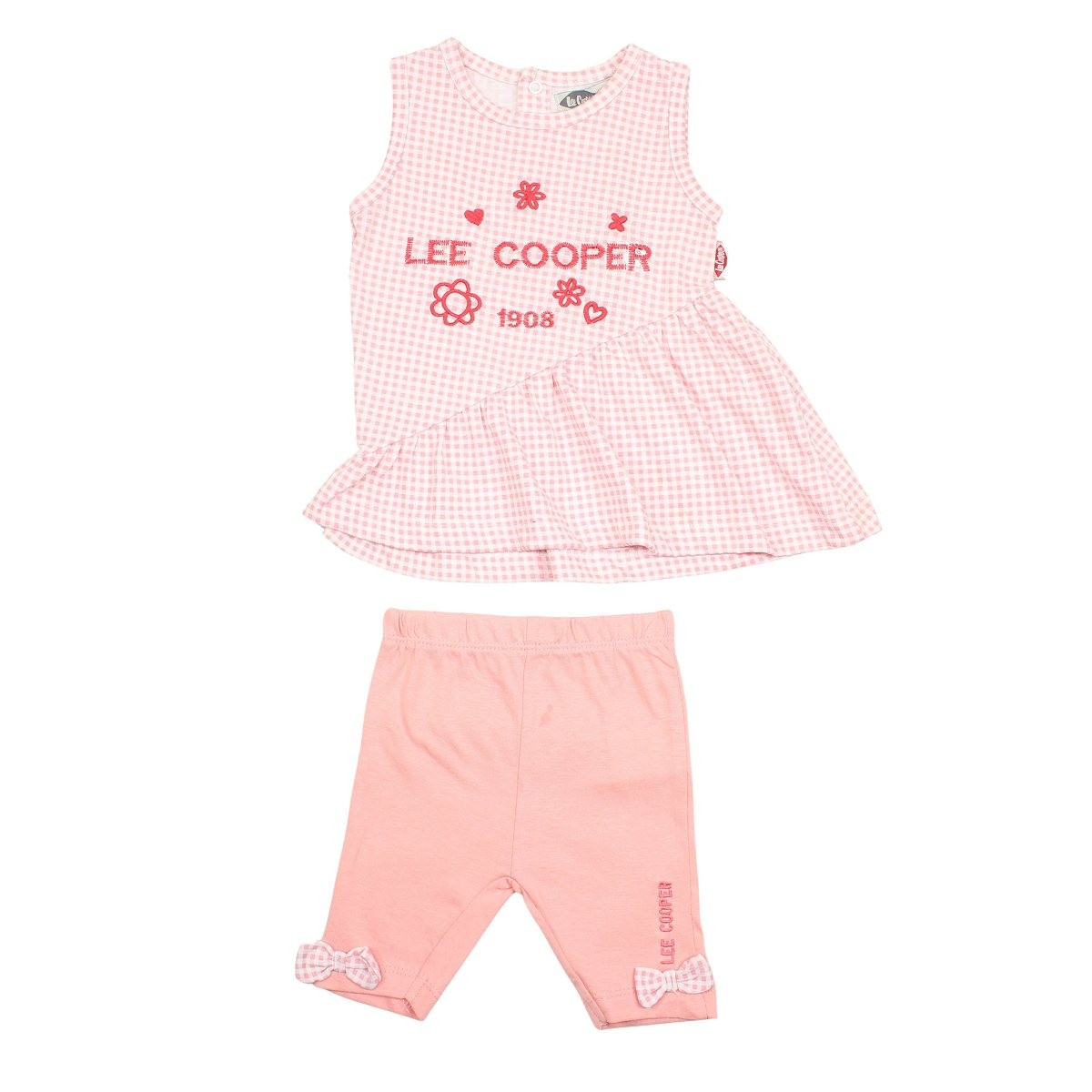 Ensemble bébé Lee Cooper - 3M Fille - Enfant - Rose - 100 % Coton S/J 160 gsm - TrendyFlair
