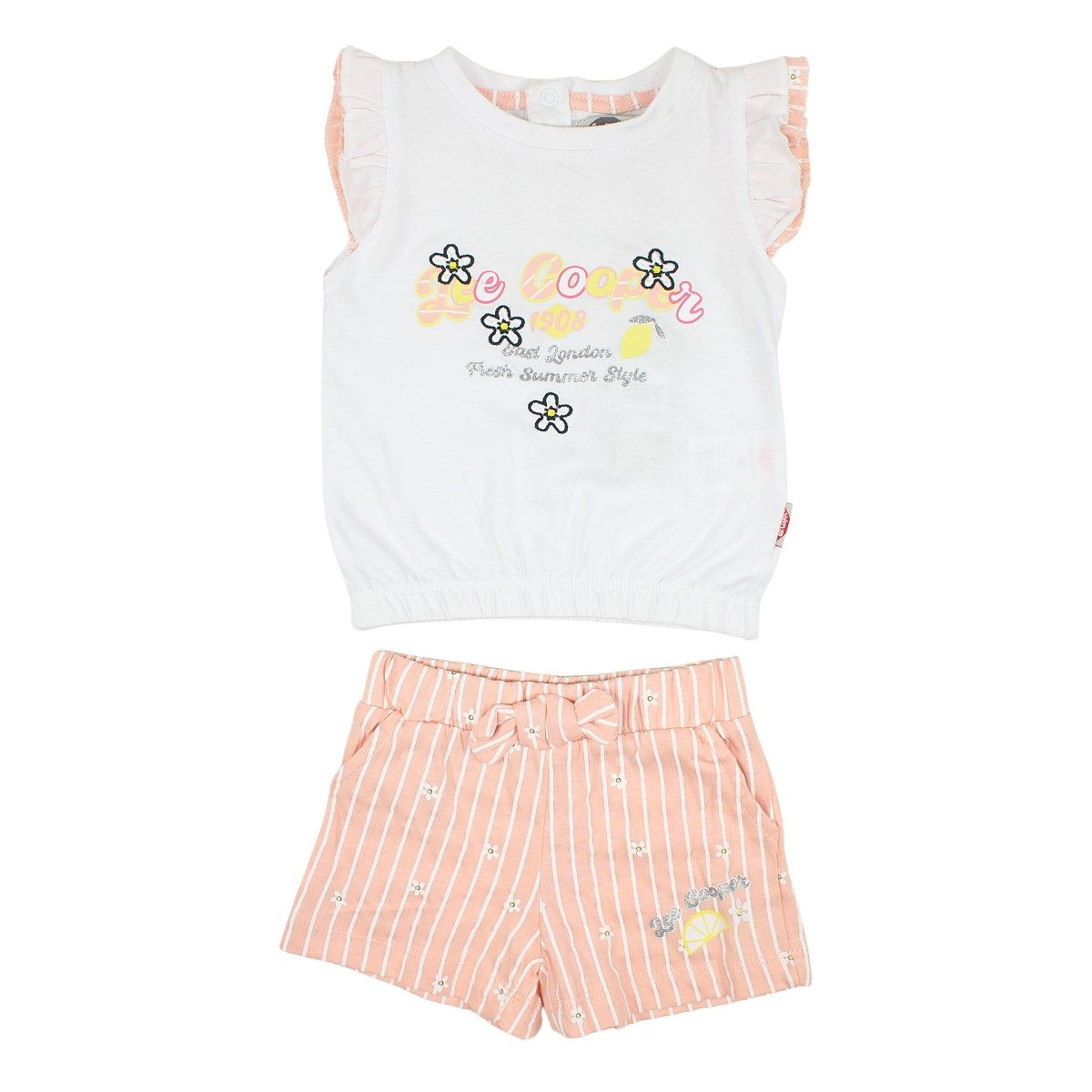Ensemble bébé Lee Cooper - 6M Fille - Enfant - Orange - 100 % Coton S/J 160 gsm - TrendyFlair