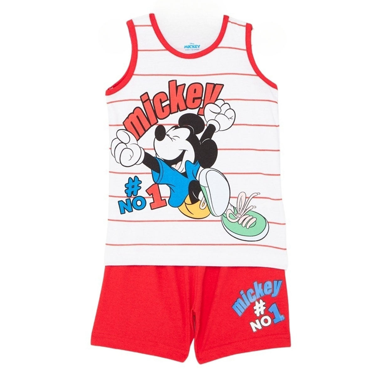 Ensemble Mickey - 3A Garçon - Enfant - Rouge - 100% Coton, 160 GSM SJ - TrendyFlair