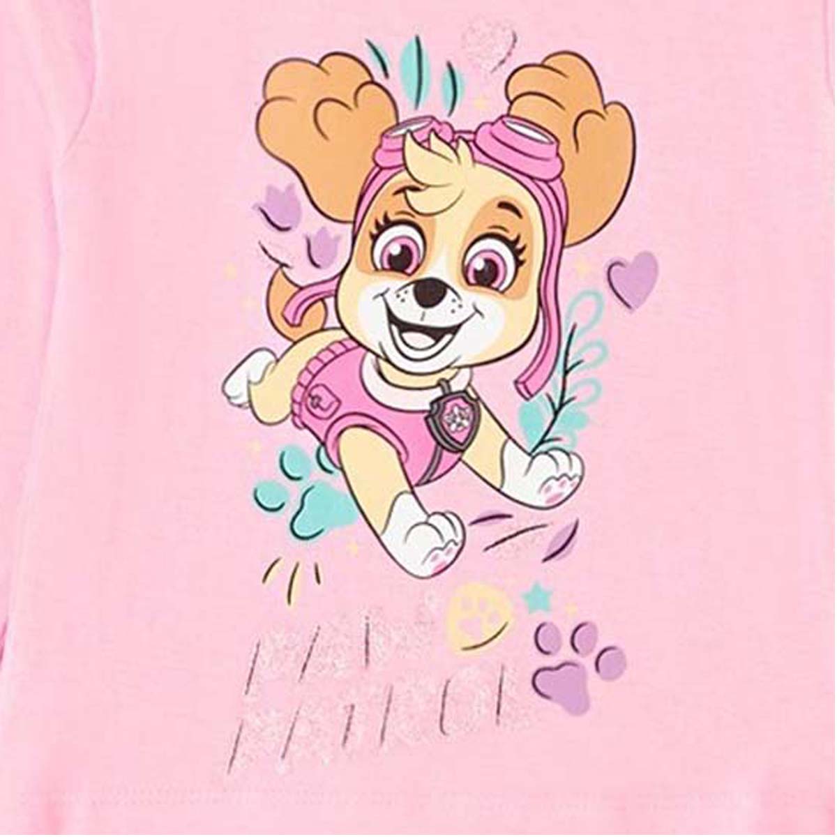 T-Shirt Paw Patrol - 2A Fille - Enfant - Rose - 100% Coton - TrendyFlair