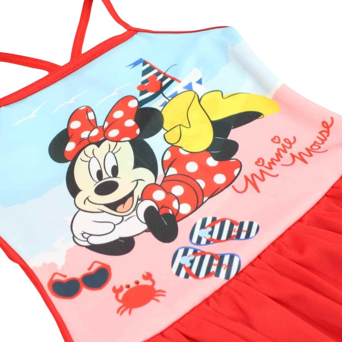 Maillot de bain Minnie - 3/4A Fille - Enfant - Rouge - 85 % Polyester - 15 % Élasthanne - TrendyFlair