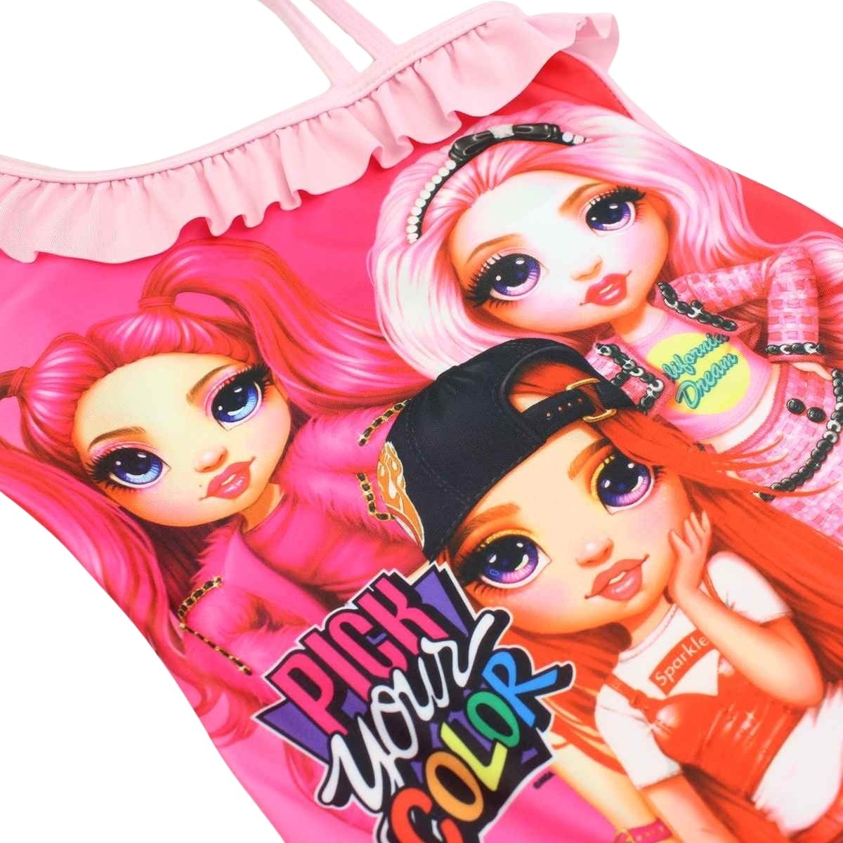 Maillot de bain Rainbow High - 3/4A Fille - Enfant - Rose - 85 % Polyester - 15 % Élasthanne - TrendyFlair