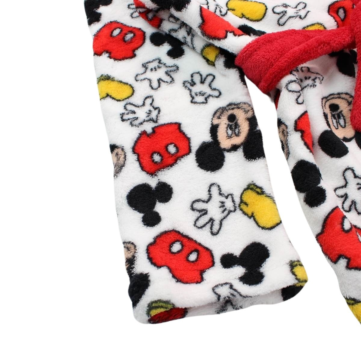 Peignoir Mickey - 3/4A Garçon - Enfant - Blanc - 100 % Polyester, 240 GSM, CORAL FLEECE - TrendyFlair