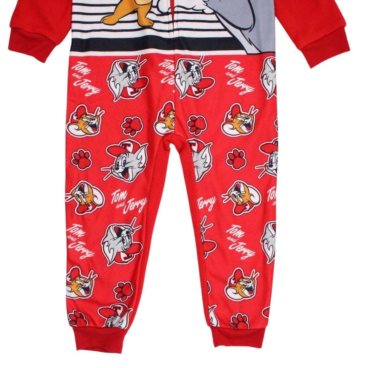 Combinaison Tom et Jerry - 4/5A Garçon - Enfant - Rouge - 100 % Polyester - 190 gsm Polaire - TrendyFlair