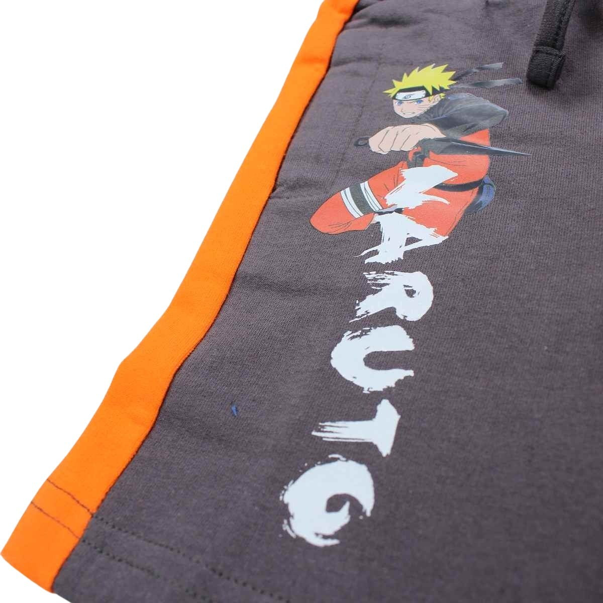 Short Naruto - 4/6A Garçon - Enfant - Gris - 100 % Coton - TrendyFlair