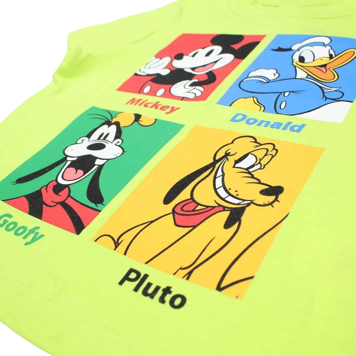 T-Shirt Mickey - 5A Garçon - Enfant - Vert - 100 % Coton - TrendyFlair