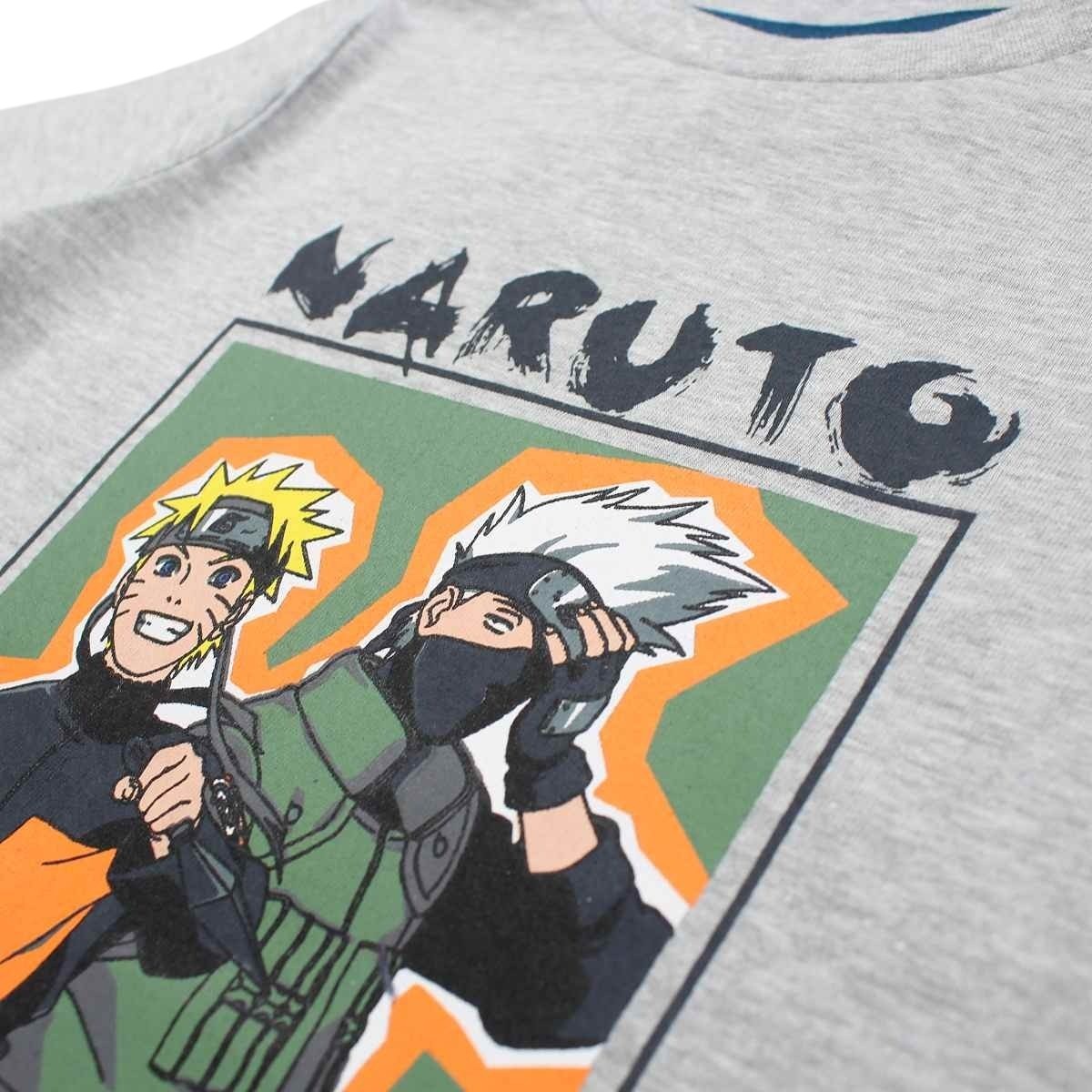 T-Shirt Naruto - 6A Garçon - Enfant - Gris - 93 % Coton - 7 % Polyester - TrendyFlair