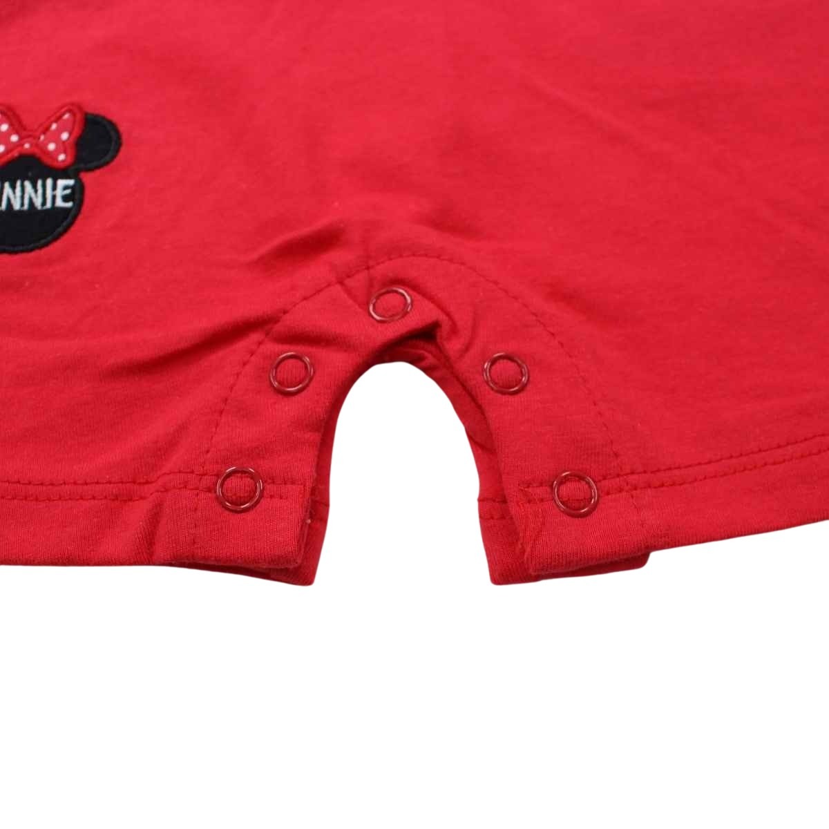 Combishort bébé Minnie - 3M Bébé Fille - Enfant - Rouge - 100 % Coton - 180 gsm - TrendyFlair