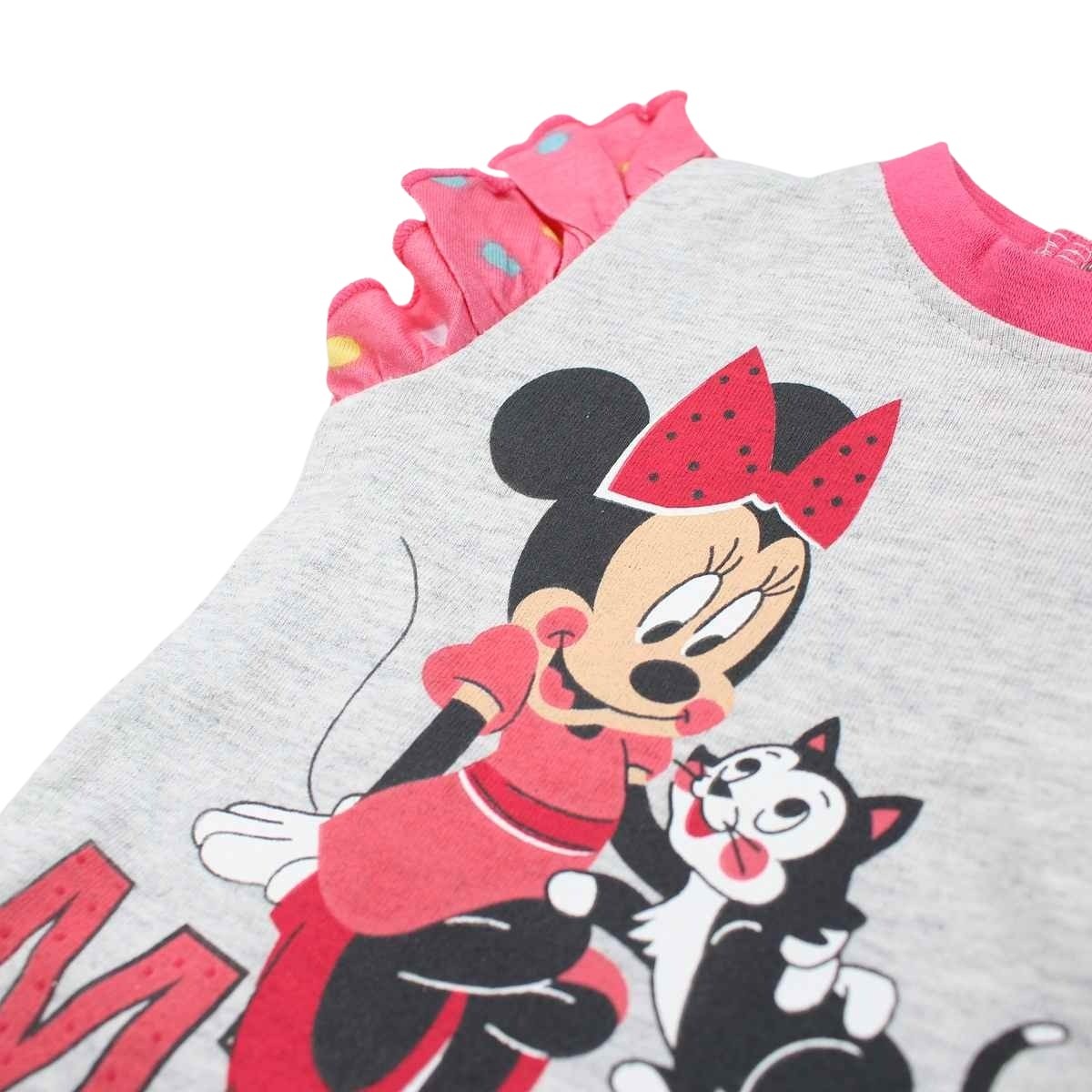 Ensemble bébé Minnie - 6M Bébé Fille - Enfant - Rose - Leggings: 95 % Coton - 5 % Élasthanne - Haut gris: 80 % Coton - 20 % Polyester - TrendyFlair