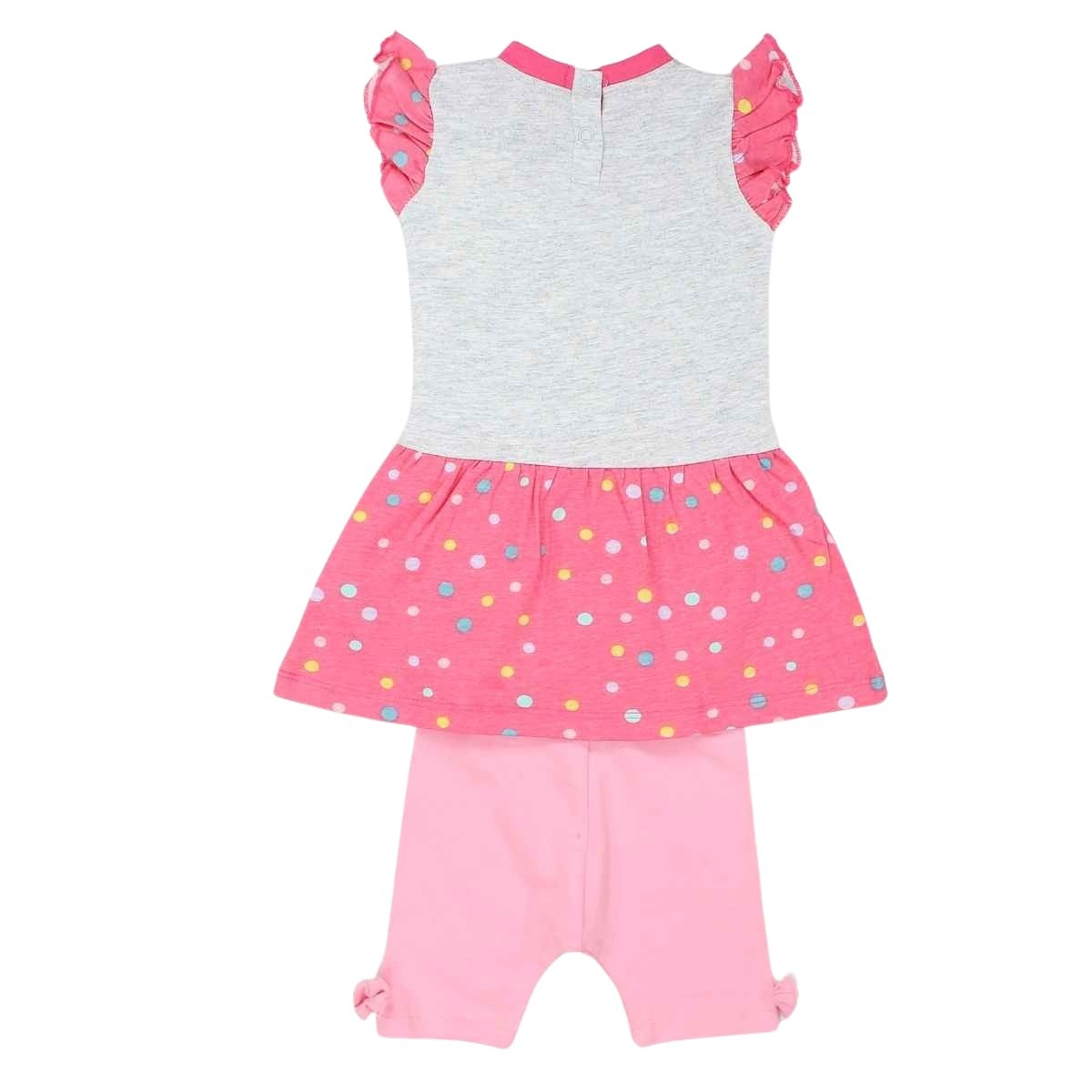 Ensemble bébé Minnie - 6M Bébé Fille - Enfant - Rose - Leggings: 95 % Coton - 5 % Élasthanne - Haut gris: 80 % Coton - 20 % Polyester - TrendyFlair