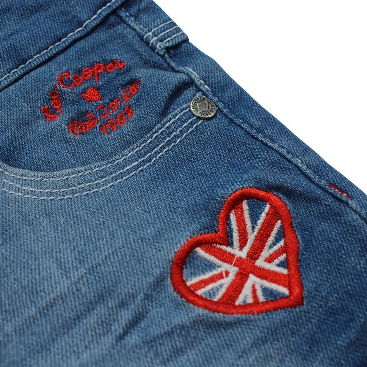 Short Lee Cooper - 6A Fille - Enfant - Bleu - 98 % Coton - 2 % Élasthanne - TrendyFlair