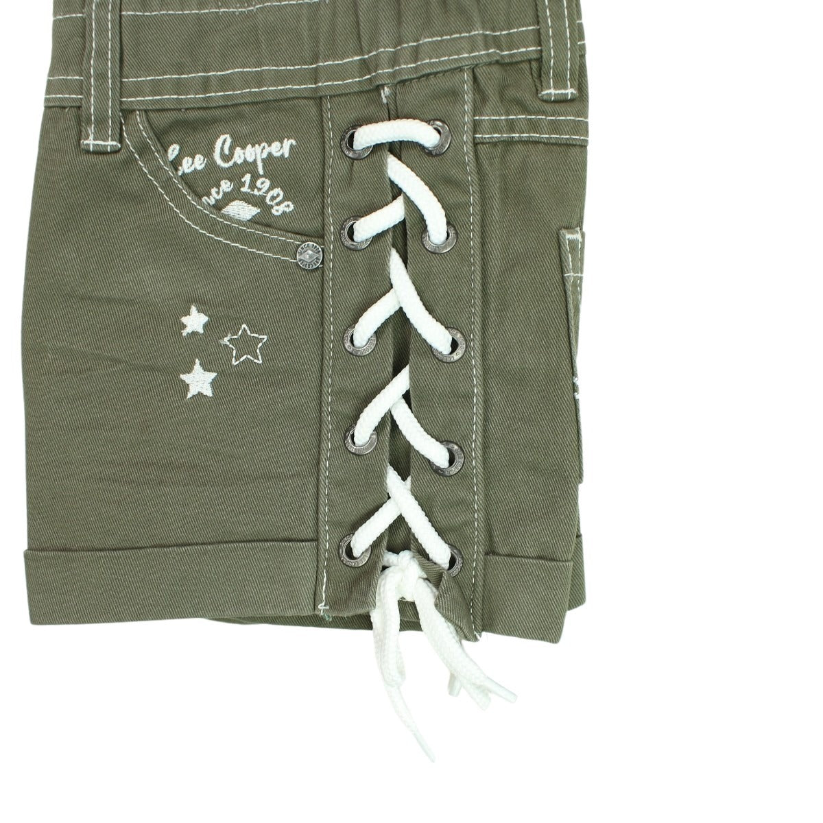 Short Lee Cooper - 6A Fille - Enfant - Kaki - Coton /ELASTAN - TrendyFlair