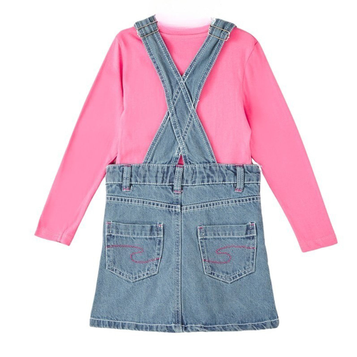 Ensemble Robe jeans Lee Cooper - 4A Fille - Enfant - Rose - Robe jeans - 100 % Coton - TrendyFlair