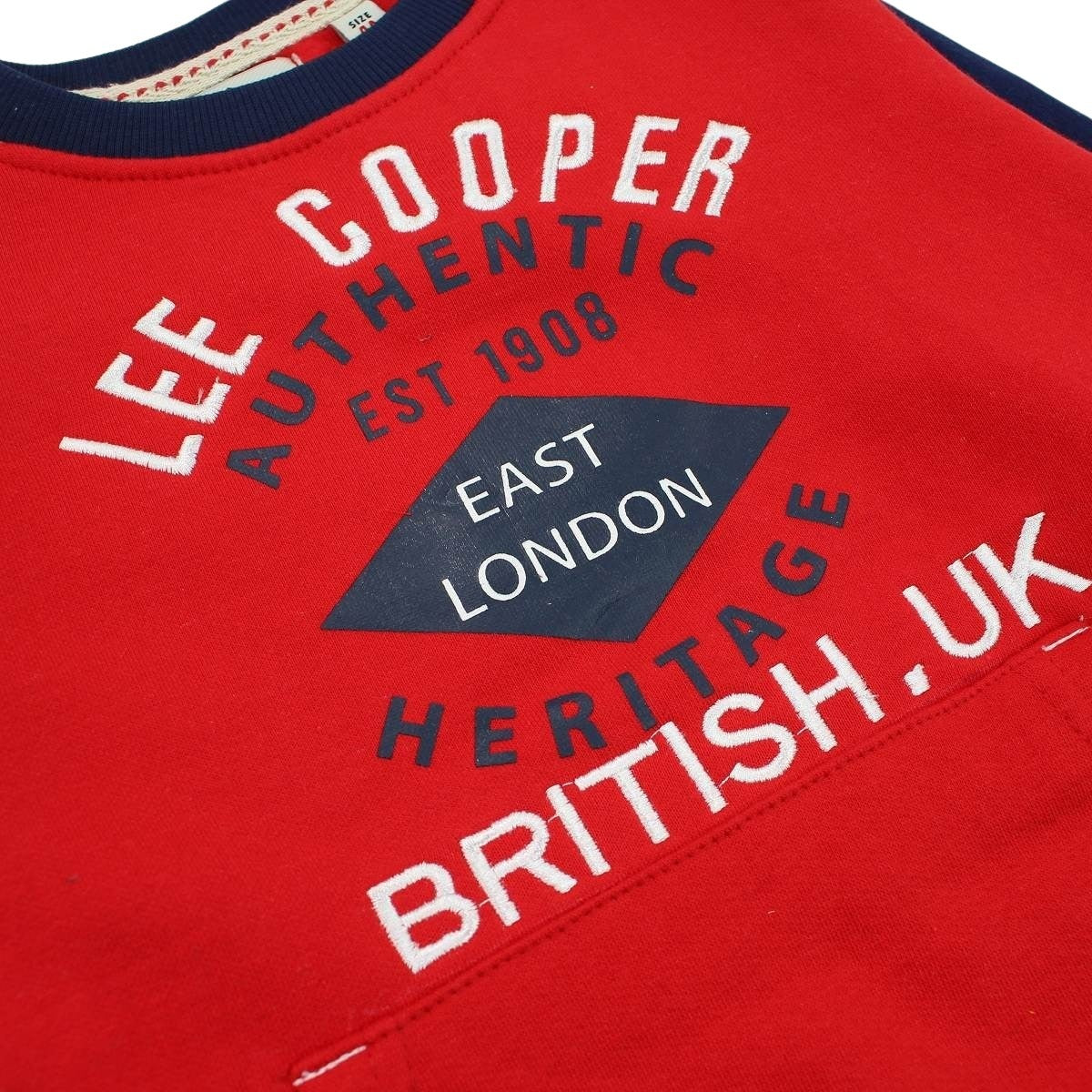 Sweat Lee Cooper - 6A Garçon - Enfant - Rouge - 60% Coton/40% Polyester, Fleece, 280GSM - TrendyFlair