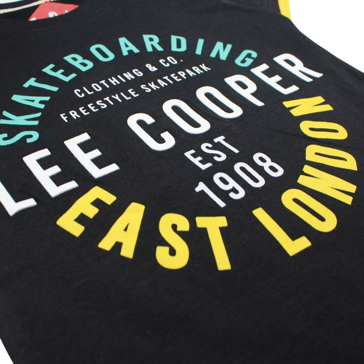 T-Shirt Lee Cooper - 4A Garçon - Enfant - Noir - 100 % Coton - 160 gsm - TrendyFlair