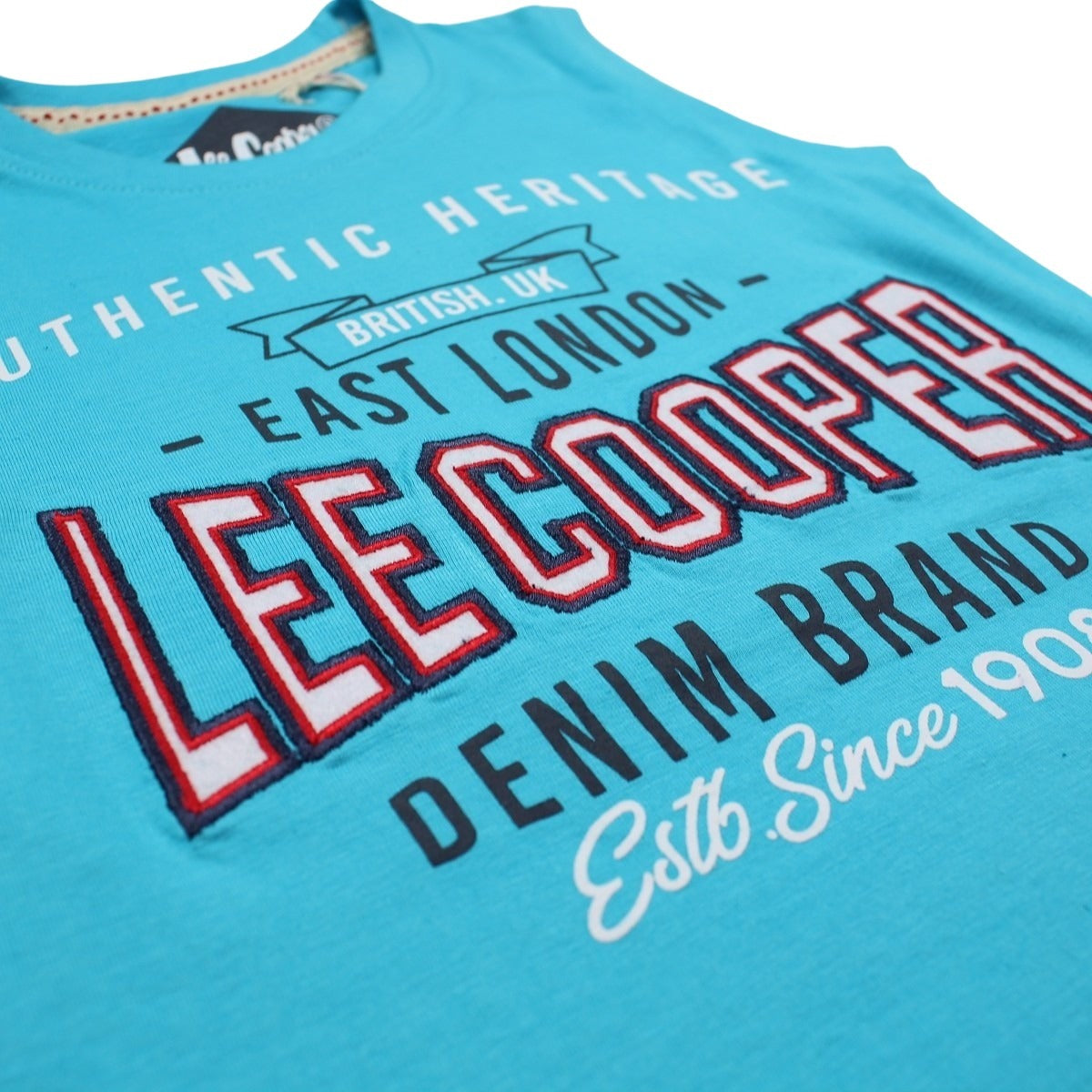 T-Shirt Lee Cooper - 4A Garçon - Enfant - Bleu - 100 % Coton - 160 gsm - TrendyFlair