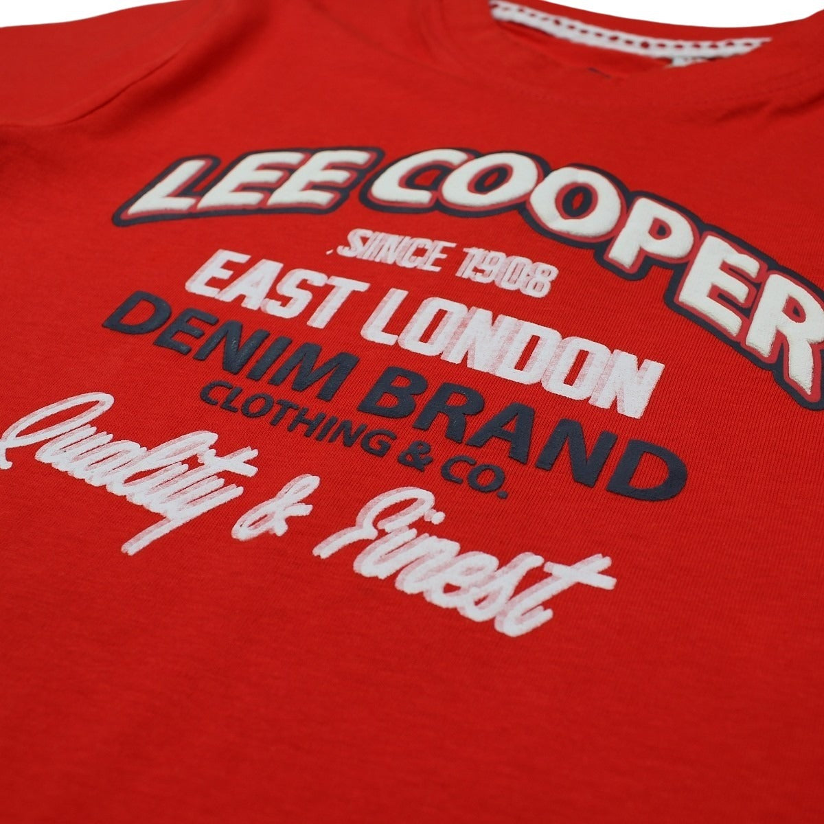 T-Shirt Lee Cooper - 6A Garçon - Enfant - Rouge - 100 % Coton - 150 GSM - TrendyFlair