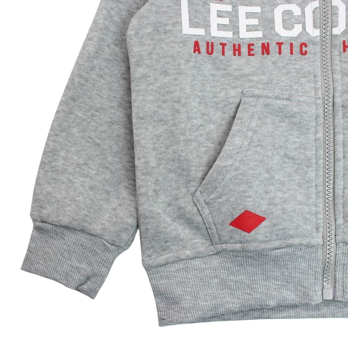 Veste capuche Lee Cooper - 6A Garçon - Enfant - Gris clair - 100% Polyester - TrendyFlair