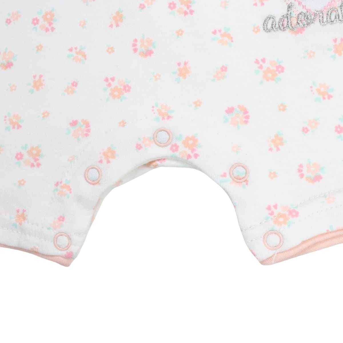 Combishort Lee Cooper - 1M Bébé Fille - Enfant - Blanc - 100 % Coton - Interlock 180 g/m² - TrendyFlair