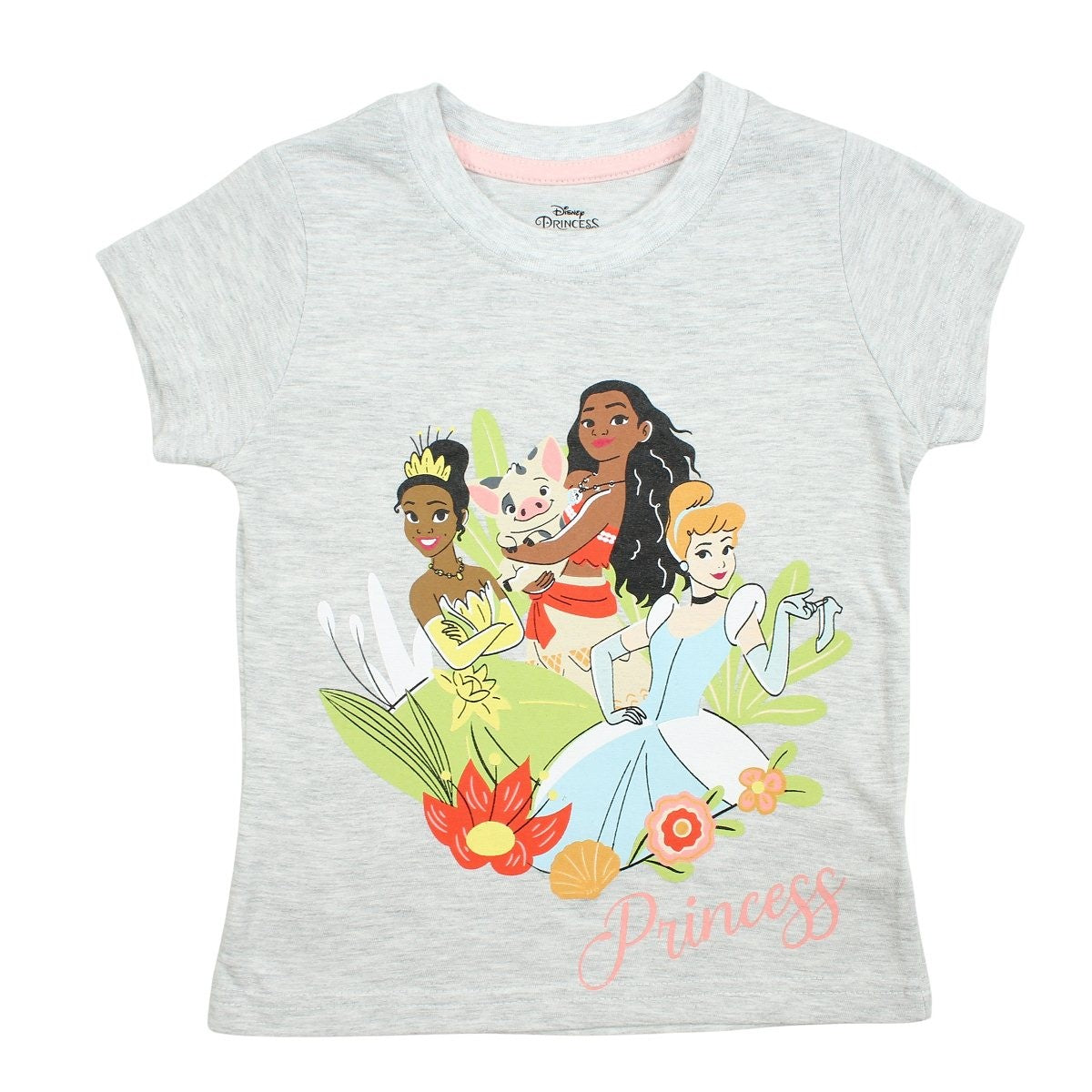 Ensemble Princesse - 3A Fille - Enfant - Rose - 100% Coton, 160 GSM SJ;GREY MELANGE:93% Coton 7%Polyester - TrendyFlair