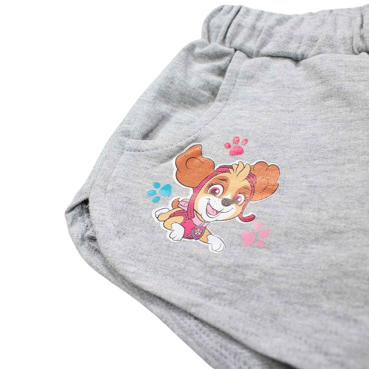 Short fille Paw Patrol - 3A Fille - Enfant - Gris - 93 % Coton - 7 % Polyester - TrendyFlair