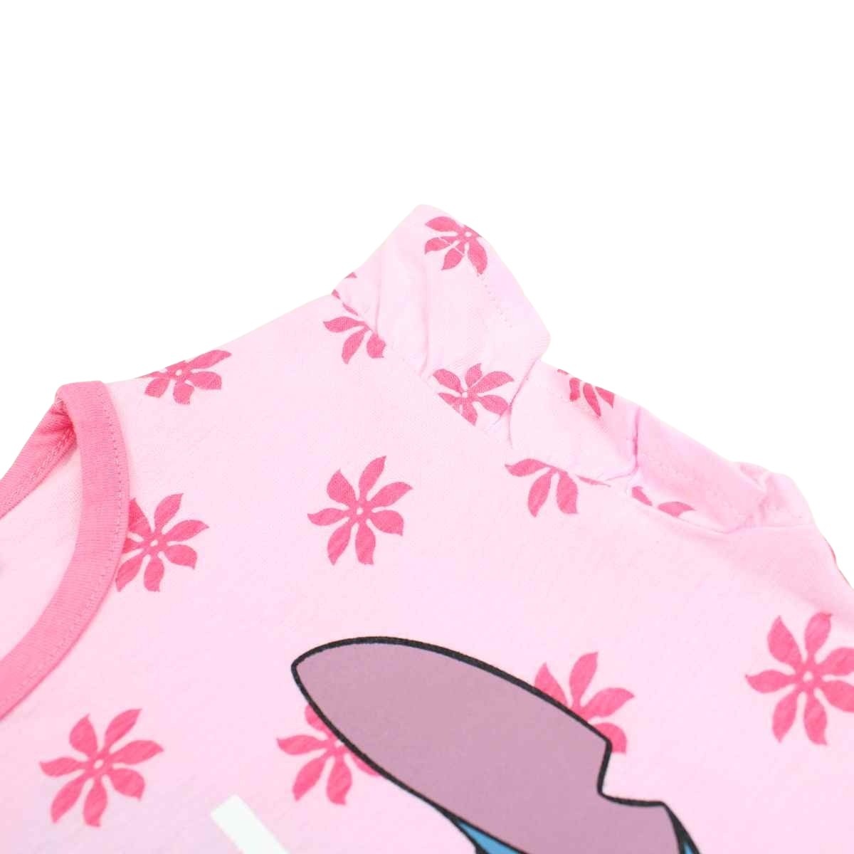 Robe Lilo Stitch - 4A Fille - Enfant - Rose - 100 % Coton - TrendyFlair