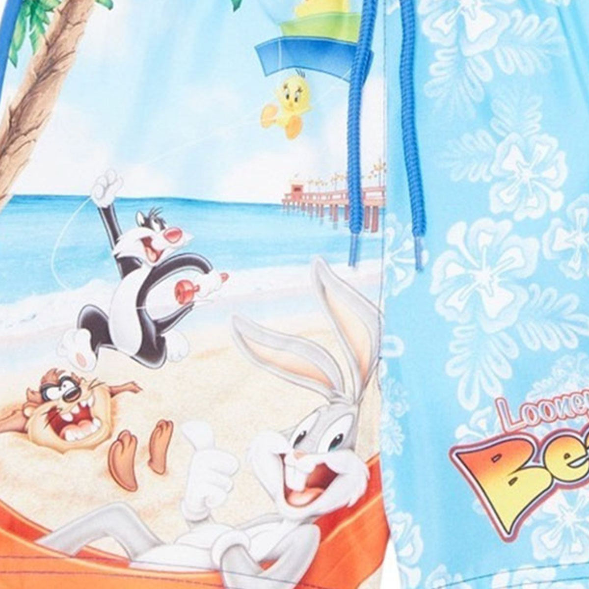 Short de bain Looney Tunes - 5/6A Garçon - Enfant - Marine - 100% Polyester - TrendyFlair