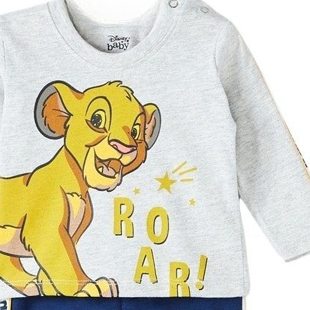 Jogging bebe Le roi Lion - 6M Bébé Garçon - Enfant - Gris - 100% Coton, 180 GSM SJ / 220 GSM FT - TrendyFlair