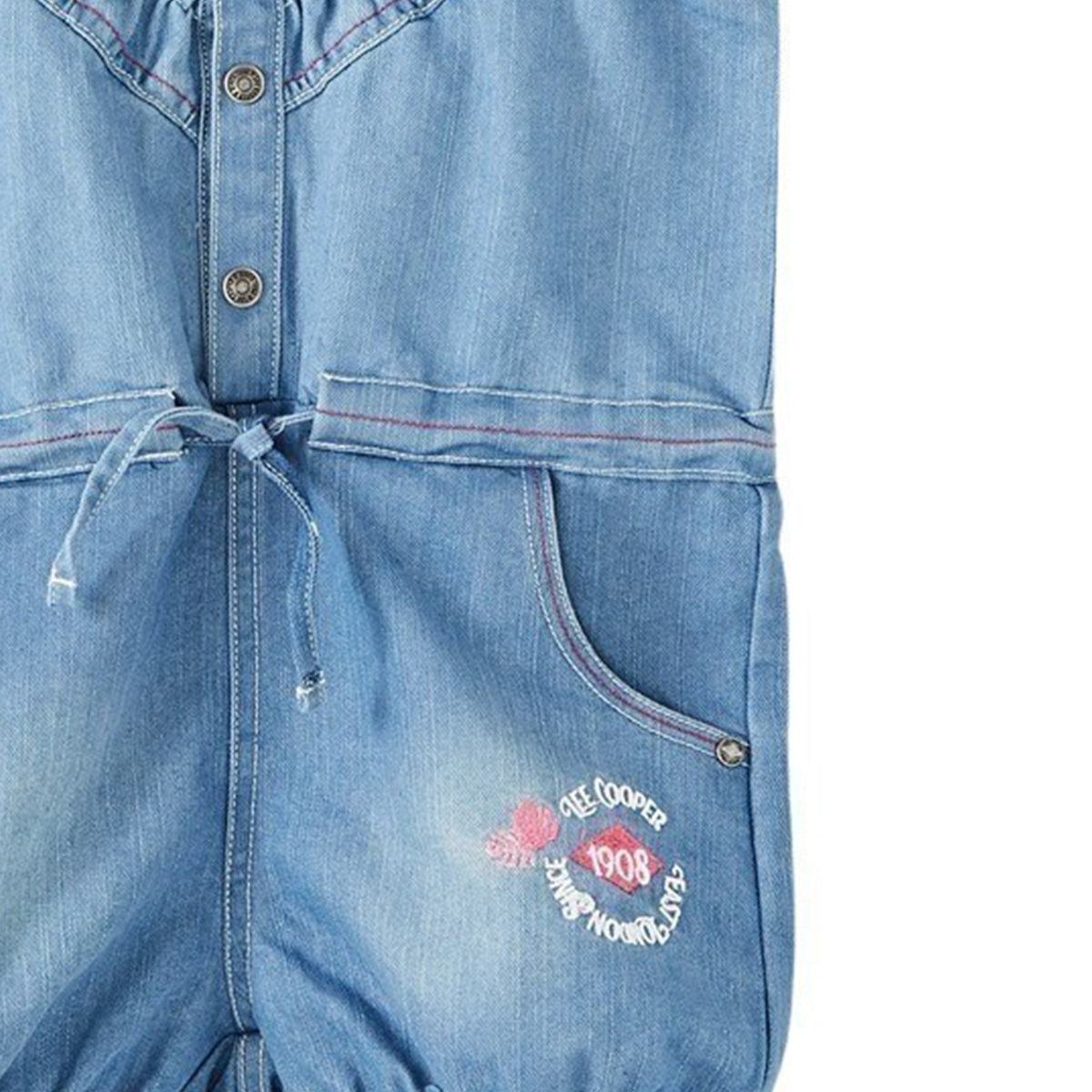 Combishort Lee Cooper - 4A Fille - Enfant - Bleu - 95% Coton et 5% Élasthanne - TrendyFlair