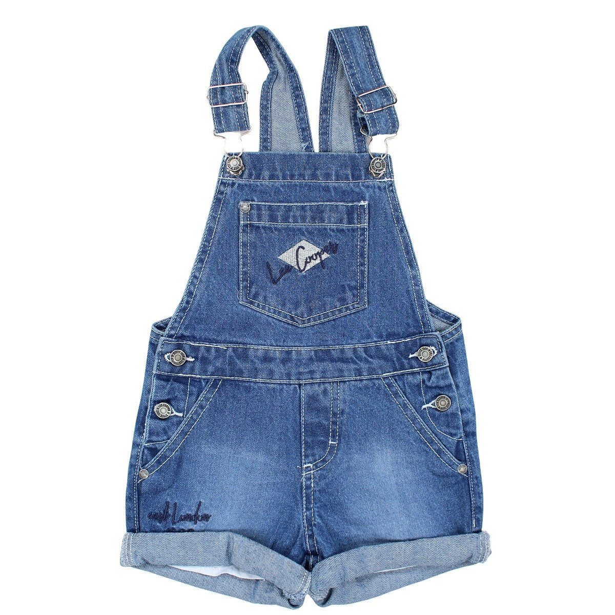 Short Salopette Lee Cooper - 4A Fille - Enfant - Bleu - 100 % Coton - TrendyFlair