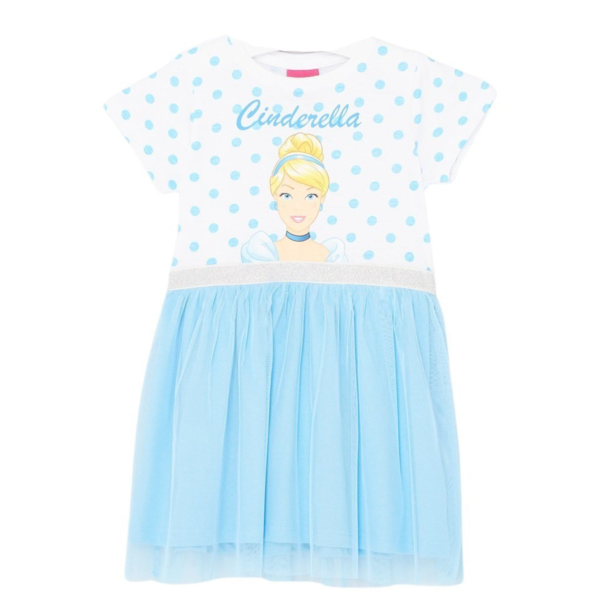 Robe Tuile Princesse - 3A Fille - Enfant - Blanc - 100% Coton, 160 GSM SJ, TULLE - 100% Polyester - TrendyFlair