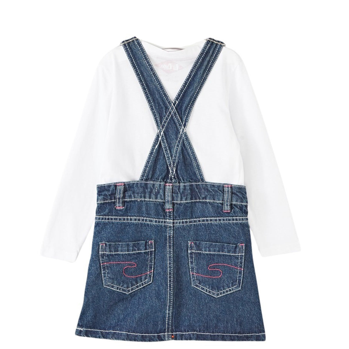 Ensemble Robe jeans Lee Cooper - 4A Fille - Enfant - Blanc - Robe jeans - 100 % Coton - TrendyFlair