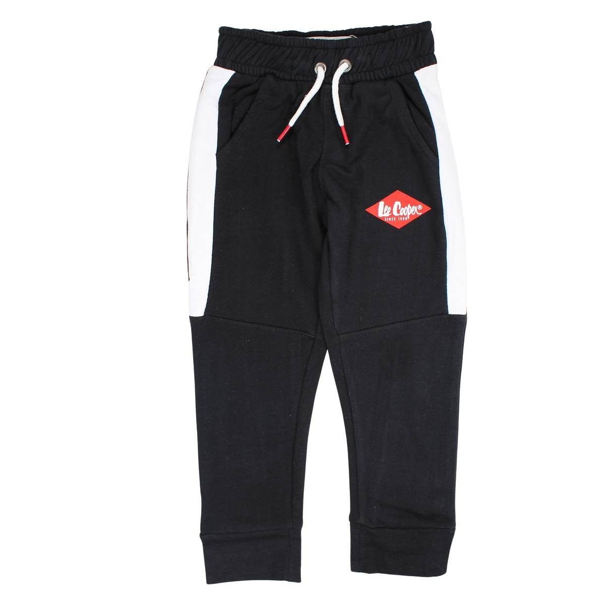 Pantalon de jogging Lee Cooper - 6A Garçon - Enfant - Noir - 60% Coton/40% Polyester, Fleece, 280GSM - TrendyFlair