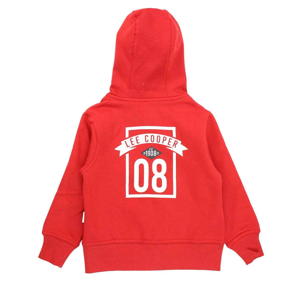 Veste à capuche Lee Cooper - 6A Garçon - Enfant - Rouge - 60 % Coton - 40 % Polyester - 290-300 GSM - TrendyFlair