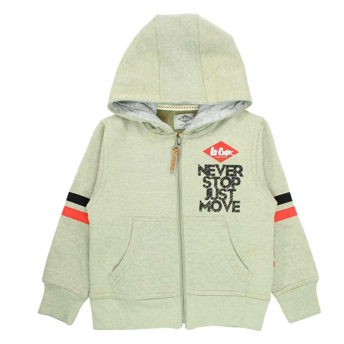 Veste à capuche Lee Cooper - 6A Garçon - Enfant - Gris - 60 % Coton - 40 % Polyester - 290-300 GSM - TrendyFlair