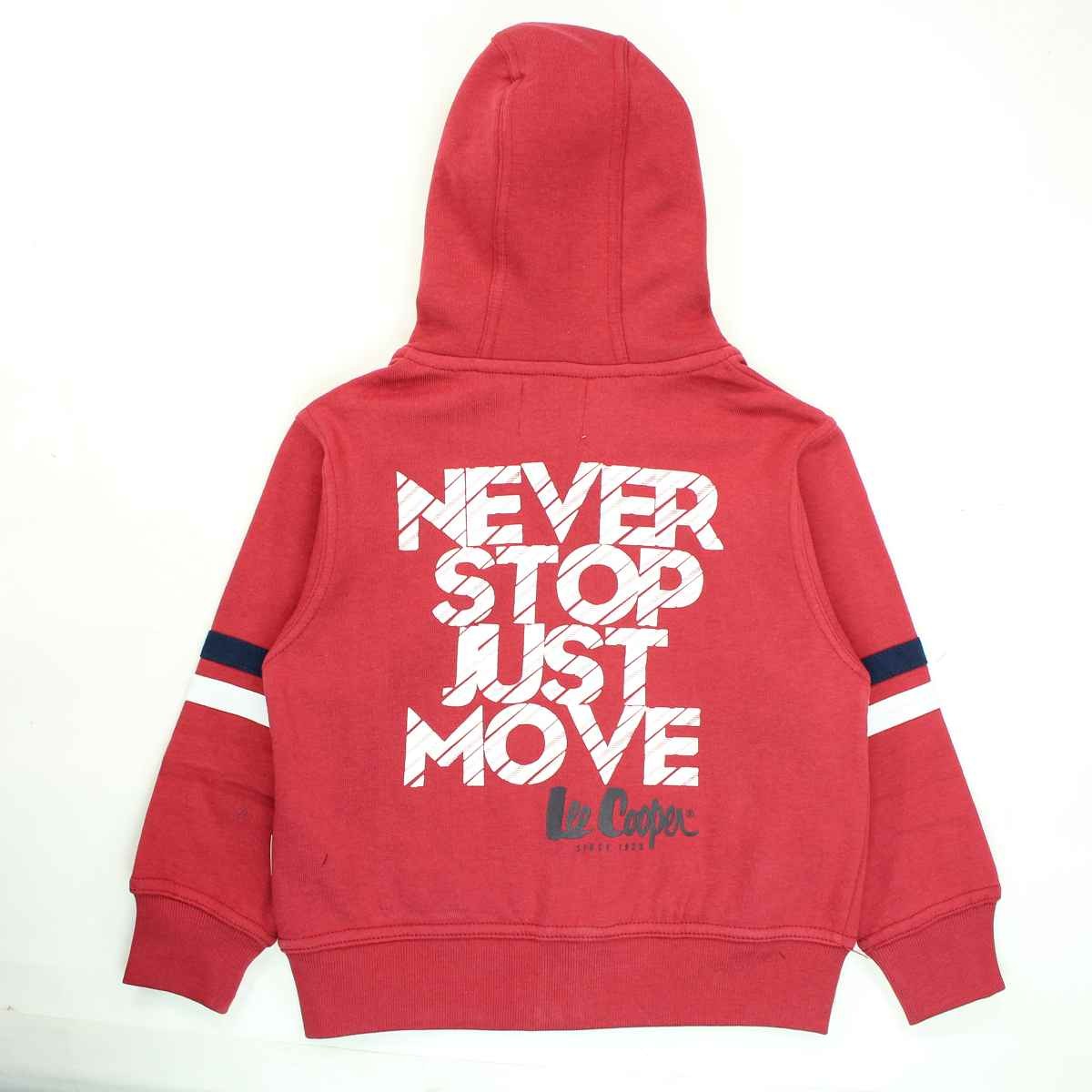 Veste à capuche Lee Cooper - 6A Garçon - Enfant - Rouge - 60 % Coton - 40 % Polyester - 290-300 GSM - TrendyFlair