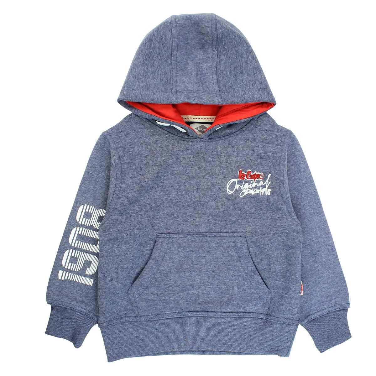 Sweat Lee Cooper - 6A Garçon - Enfant - Bleu - 60 % Coton - 40 % Polyester 300 gsm - TrendyFlair