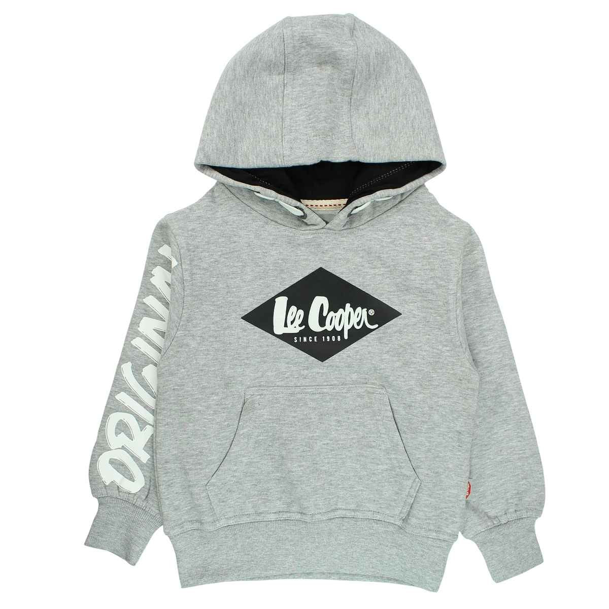 Sweat Lee Cooper - 6A Garçon - Enfant - Gris - 90 % Coton - 10 % viscose - TrendyFlair