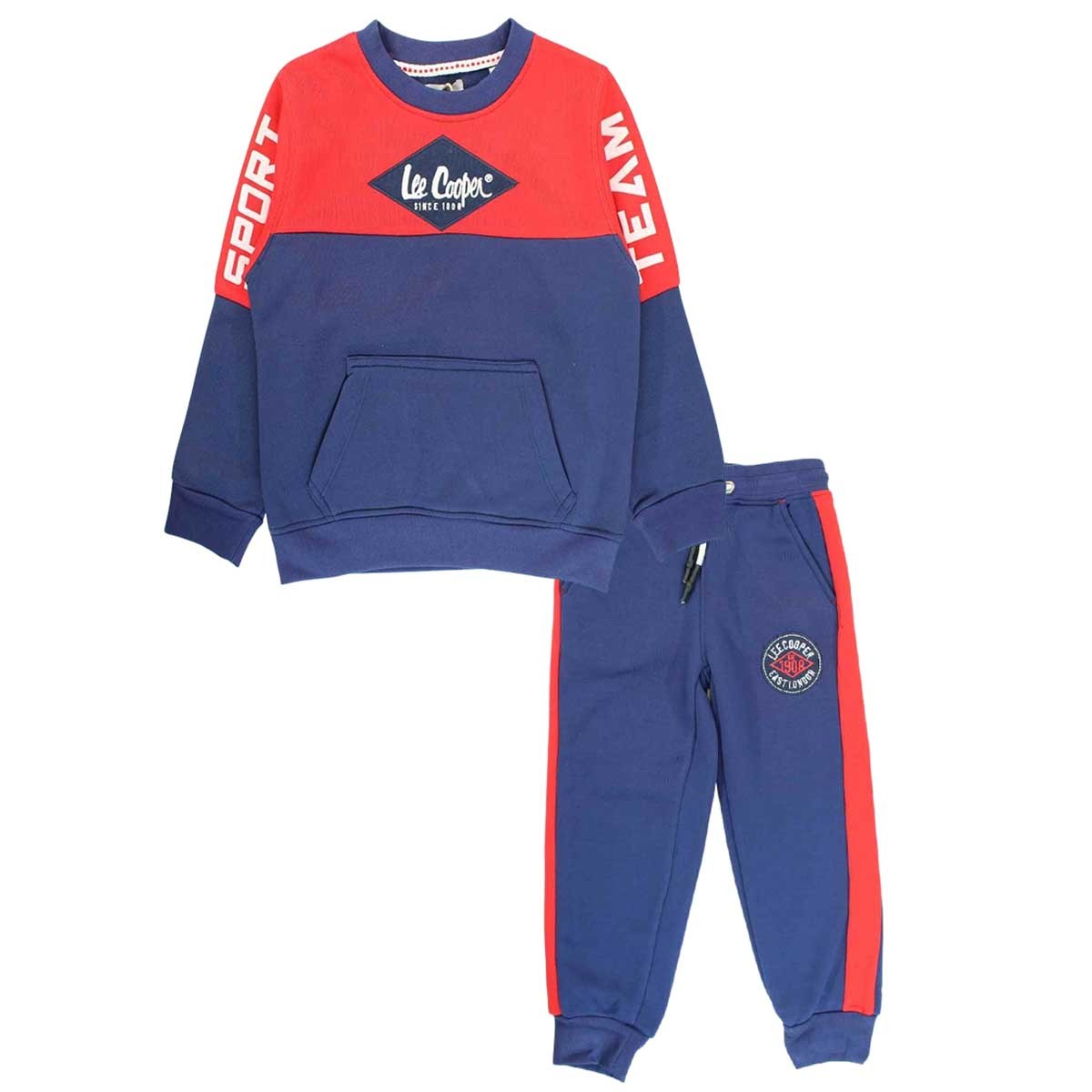 Jogging Lee Cooper - 6A Garçon - Enfant - Marine - 90 % Polyester - 10 % Coton - Gris: 95 % Coton - 5 % viscose - TrendyFlair
