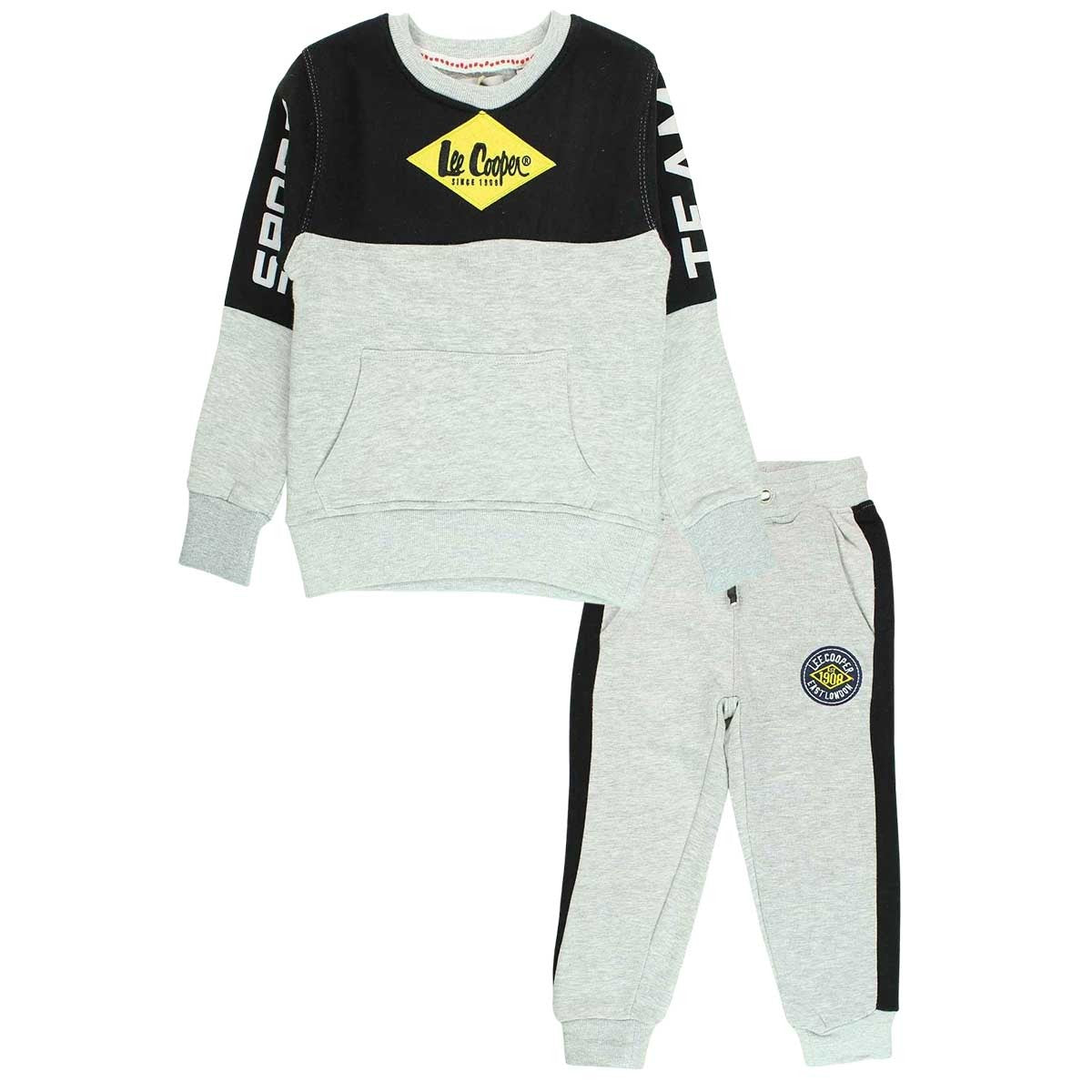 Jogging Lee Cooper - 6A Garçon - Enfant - Gris - 90 % Polyester - 10 % Coton - Gris: 95 % Coton - 5 % viscose - TrendyFlair
