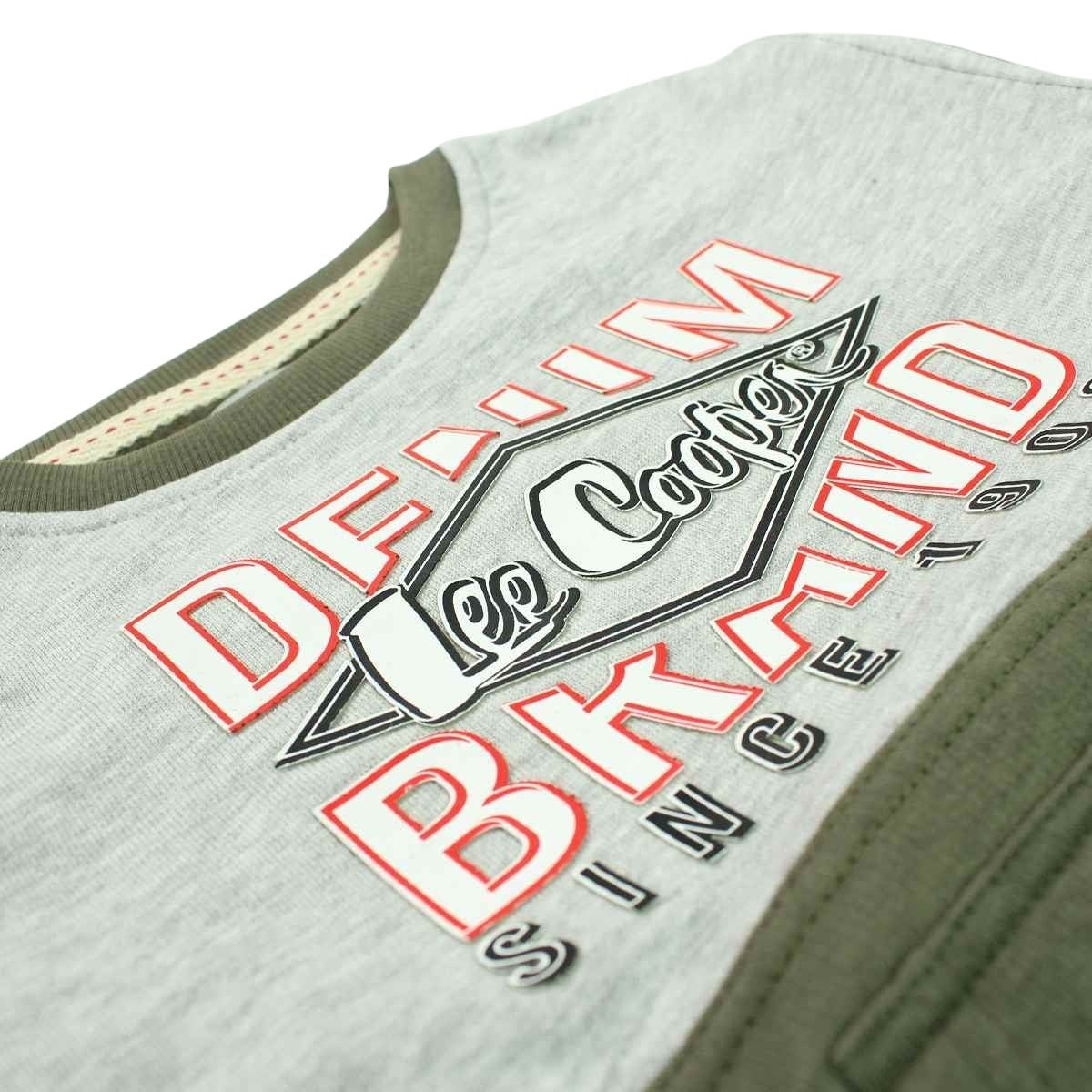 Sweat Lee Cooper - 6A Garçon - Enfant - Gris - 60 % Coton - 40 % Polyester 300 gsm - TrendyFlair
