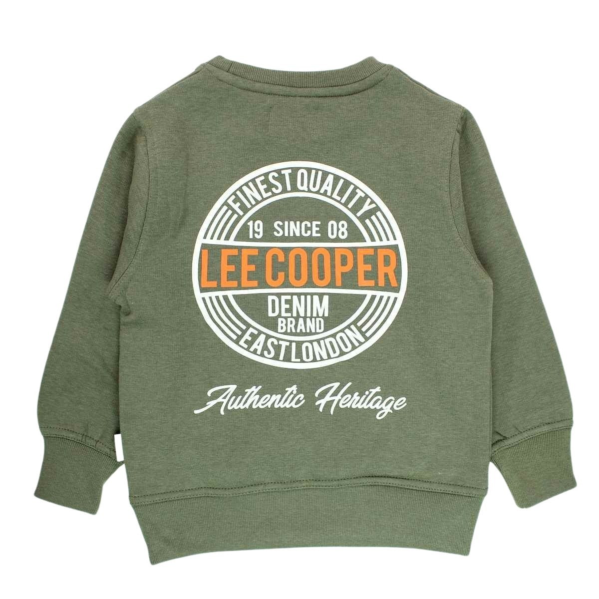 Sweat Lee Cooper - 6A Garçon - Enfant - Kaki - 60 % Coton - 40 % Polyester 300 gsm - TrendyFlair