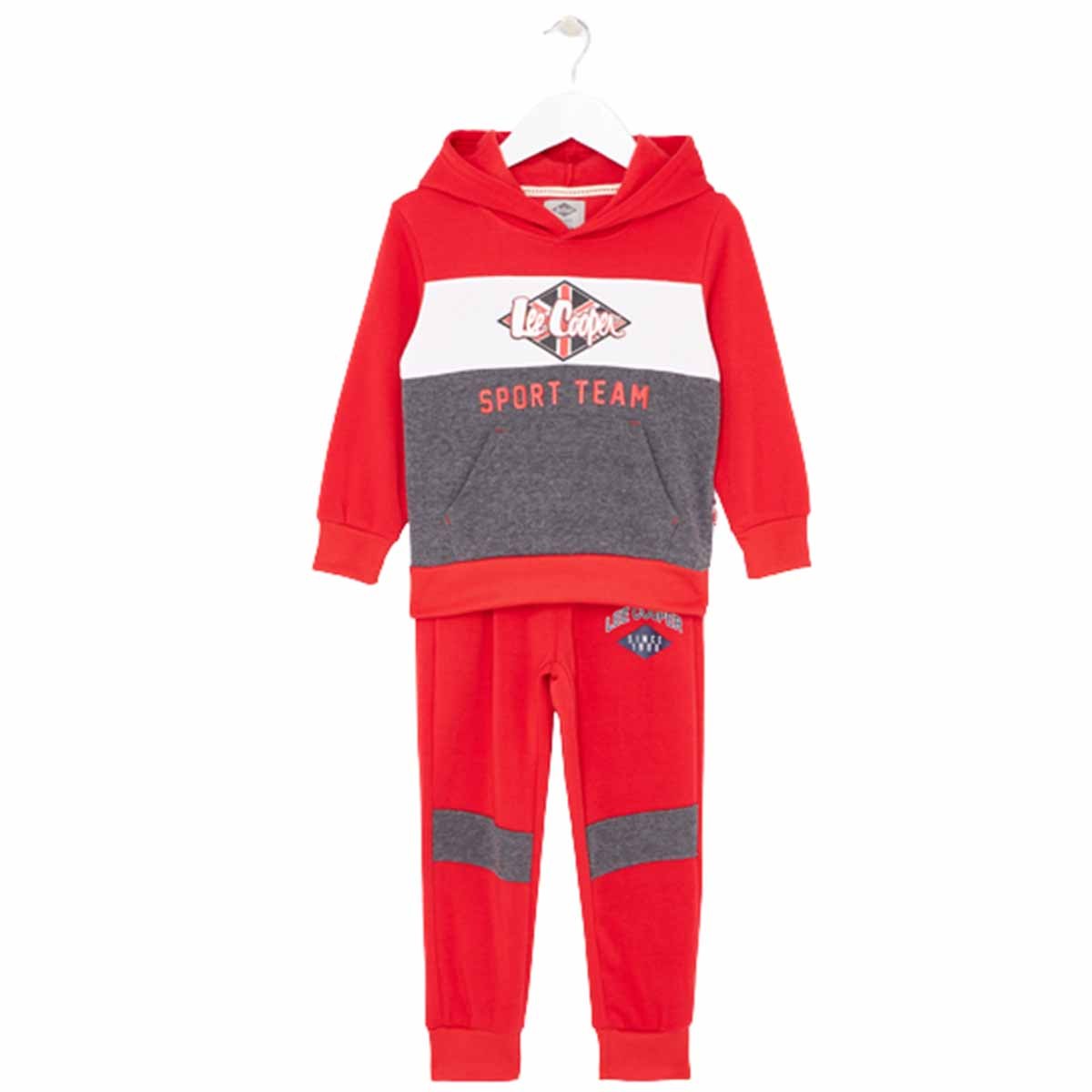 Jogging Lee Cooper - 6A Garçon - Enfant - Rouge - 100% Polyester - TrendyFlair