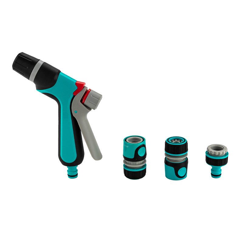 Pistolet d'arrosage pour jardin - Jets ajustables - Kit complet avec accessoires | Compact et facile à utiliser | Vert et noir | TRENDYFLAIR