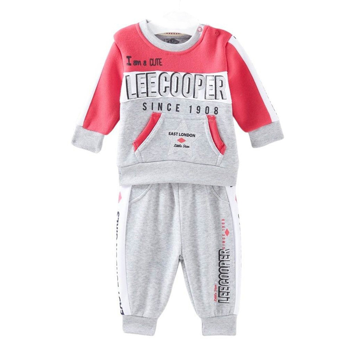 Jogging bébé fille Lee Cooper - 3M Bébé Fille - Enfant - Gris - 100% Polyester - TrendyFlair