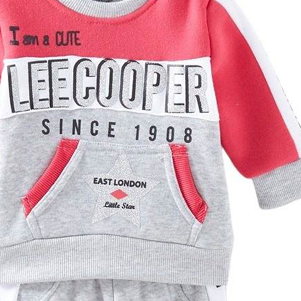 Jogging bébé fille Lee Cooper - 3M Bébé Fille - Enfant - Gris - 100% Polyester - TrendyFlair