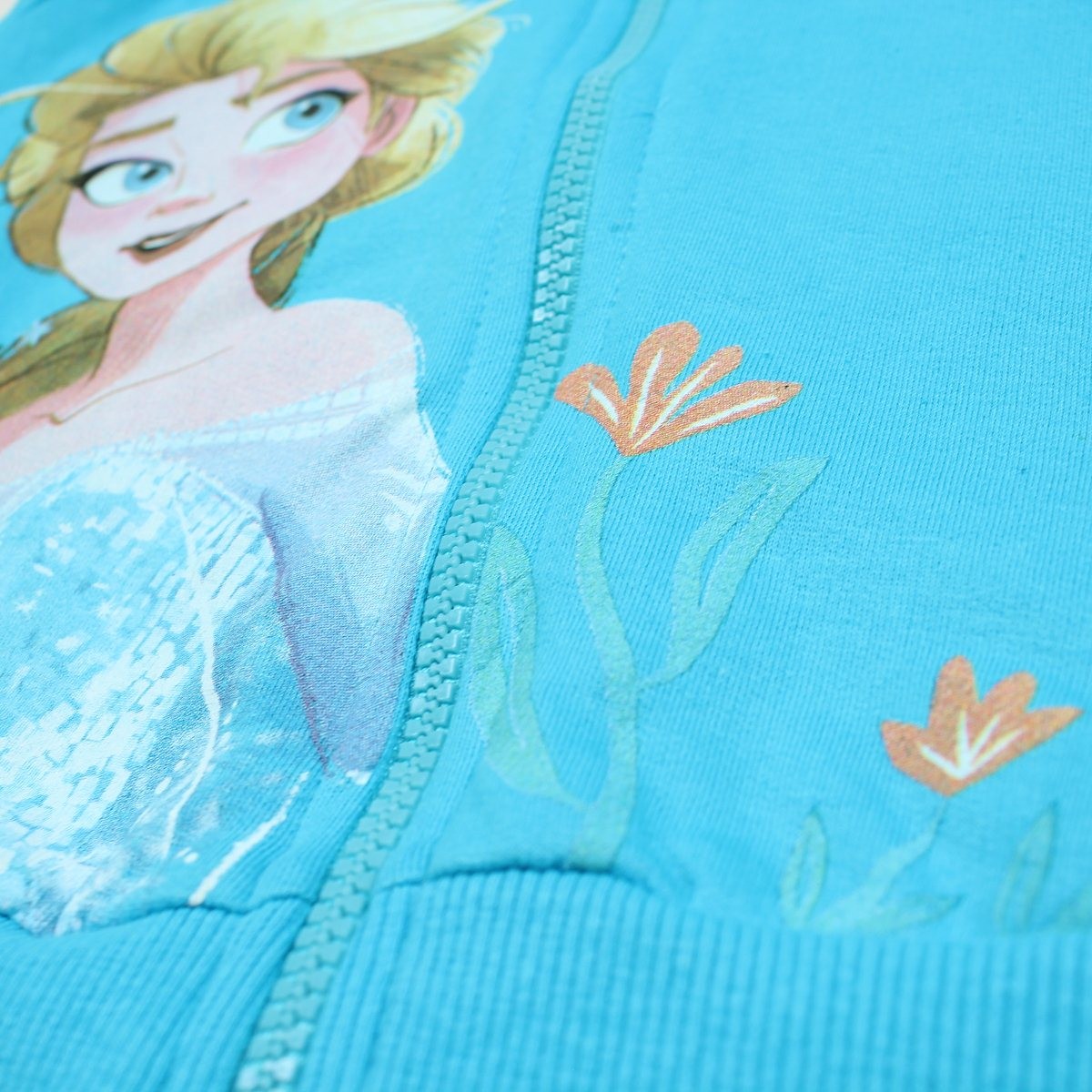 Veste à capuche La Reine des neiges - 4A Fille - Enfant - Bleu - 100% Coton - TrendyFlair