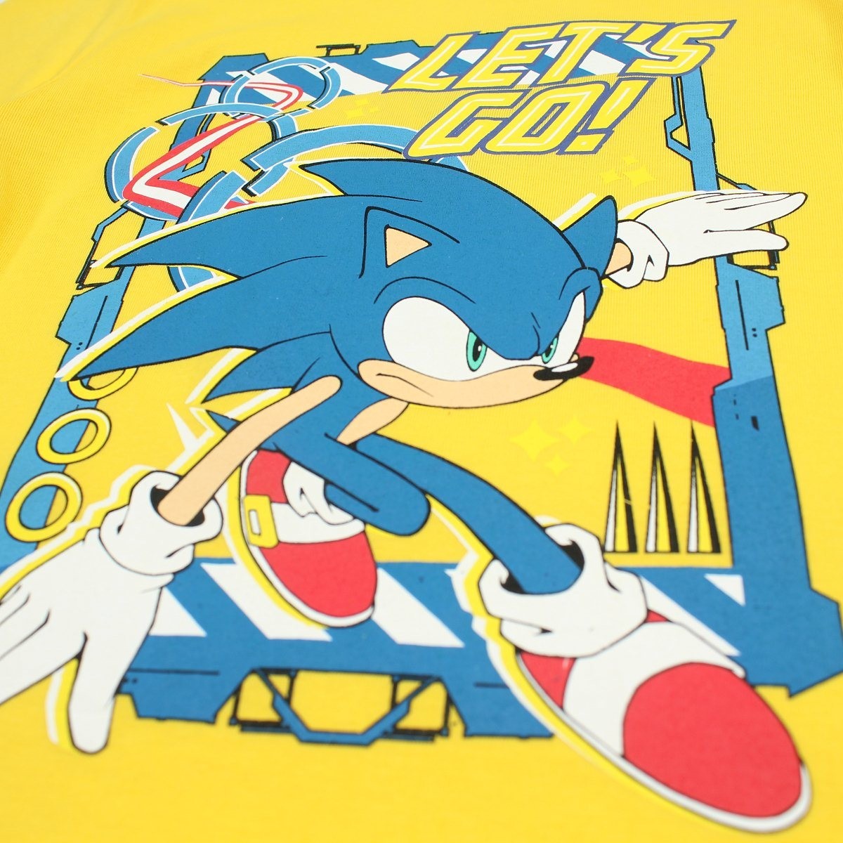 T-Shirt garçon Sonic - 5A Garçon - Enfant - Jaune - 100 % Coton - TrendyFlair