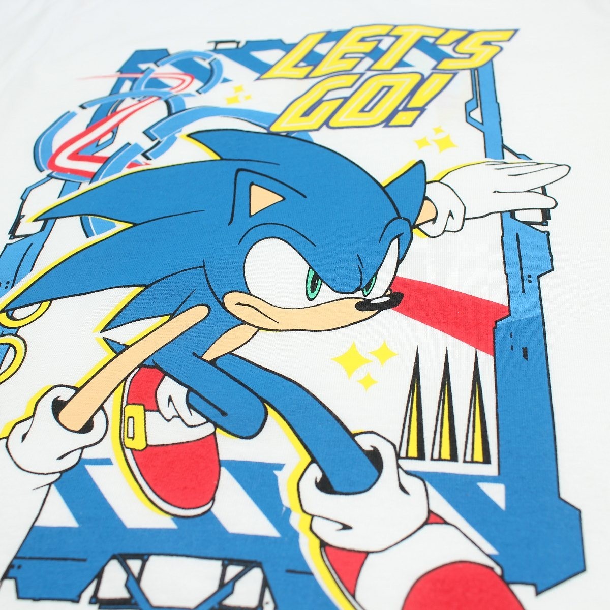 T-Shirt garçon Sonic - 5A Garçon - Enfant - Blanc - 100 % Coton - TrendyFlair