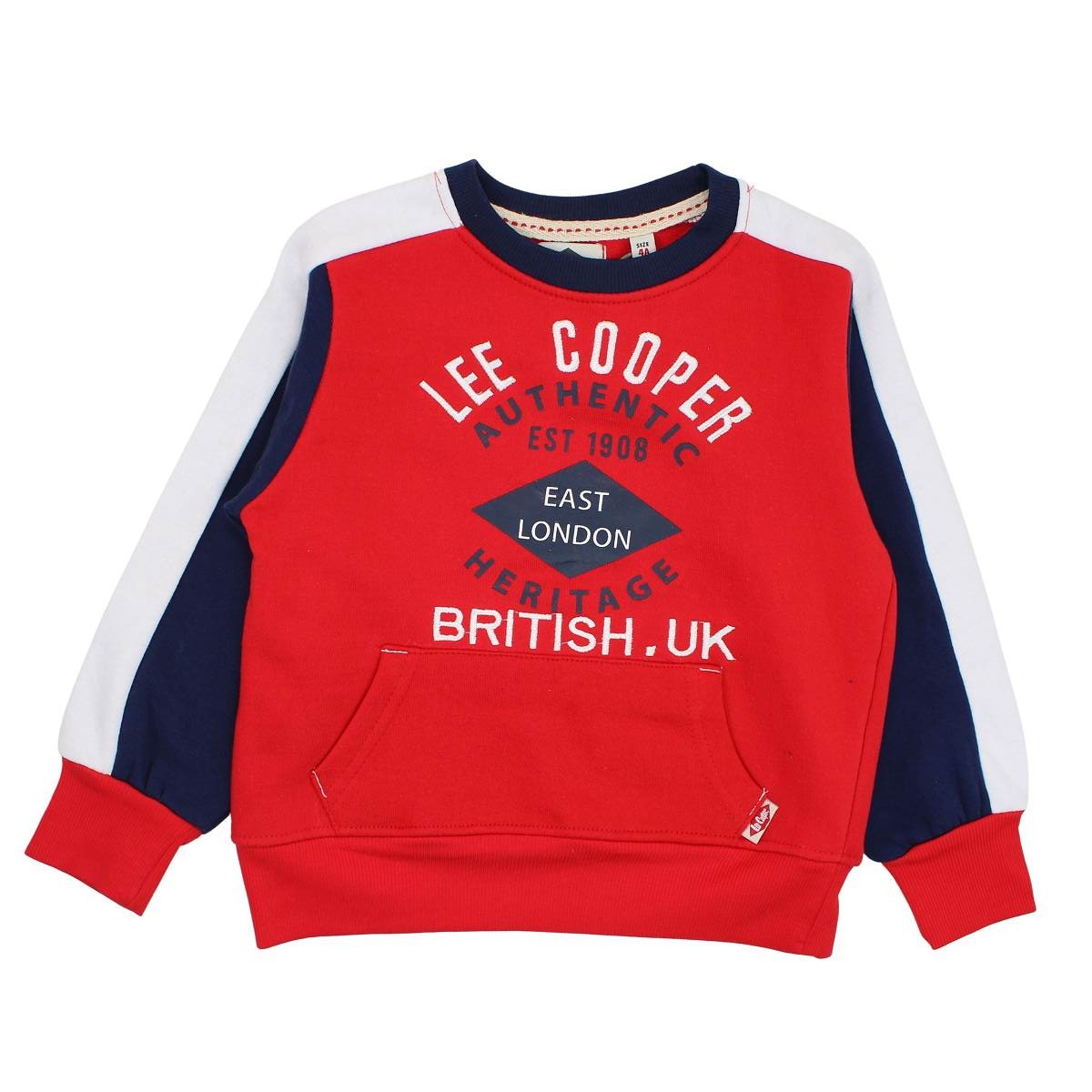 Sweat Lee Cooper - 6A Garçon - Enfant - Rouge - 60% Coton/40% Polyester, Fleece, 280GSM - TrendyFlair